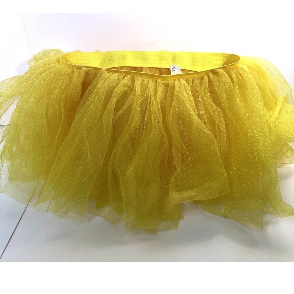 NWT Womens Yellow Tutu Skirt Adult One Size Halloween Costume Ballet Fairy - Picture 3 of 5
